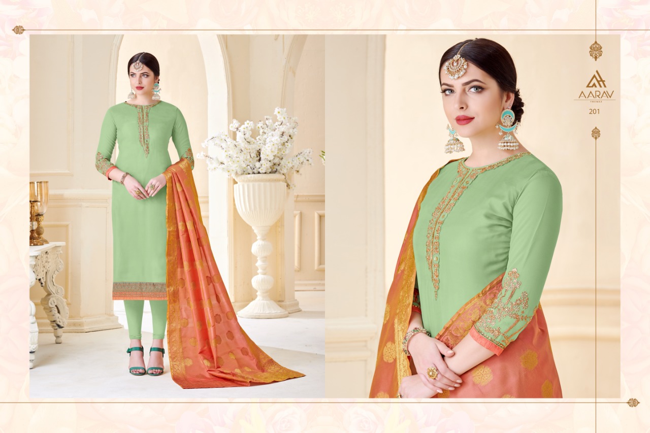 Aarav Trendz Designer Aarav Banarasi Vol-1 Salwar Suits Aarav Trendz Designer Aarav Banarasi Vol-1 Salwar Suits